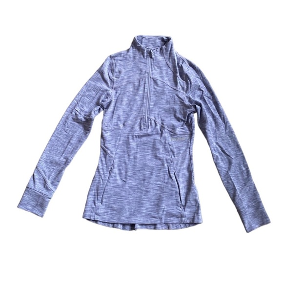 Gymshark Limit Half Zip Pullover - Steel Blue Marl - Picture 1 of 8
